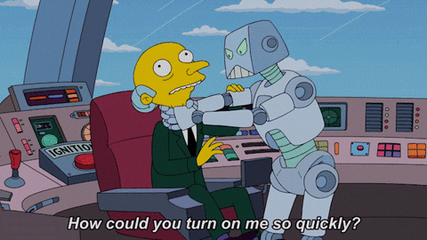 A image of a robot strangling Mr. Burns